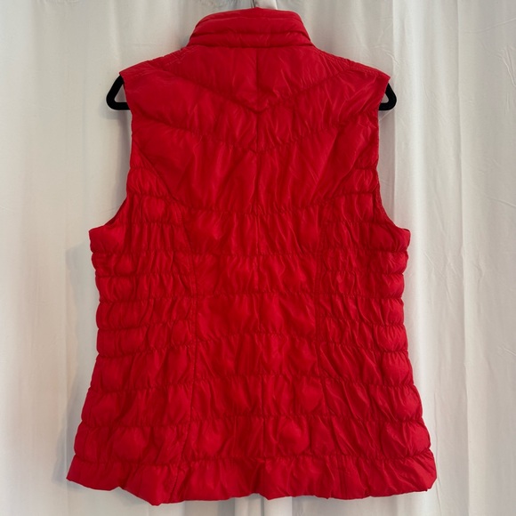 Athleta Downilicious Goose Down Puffer Vest Red Women’s XL Packable Lightweight - Picture 3 of 9